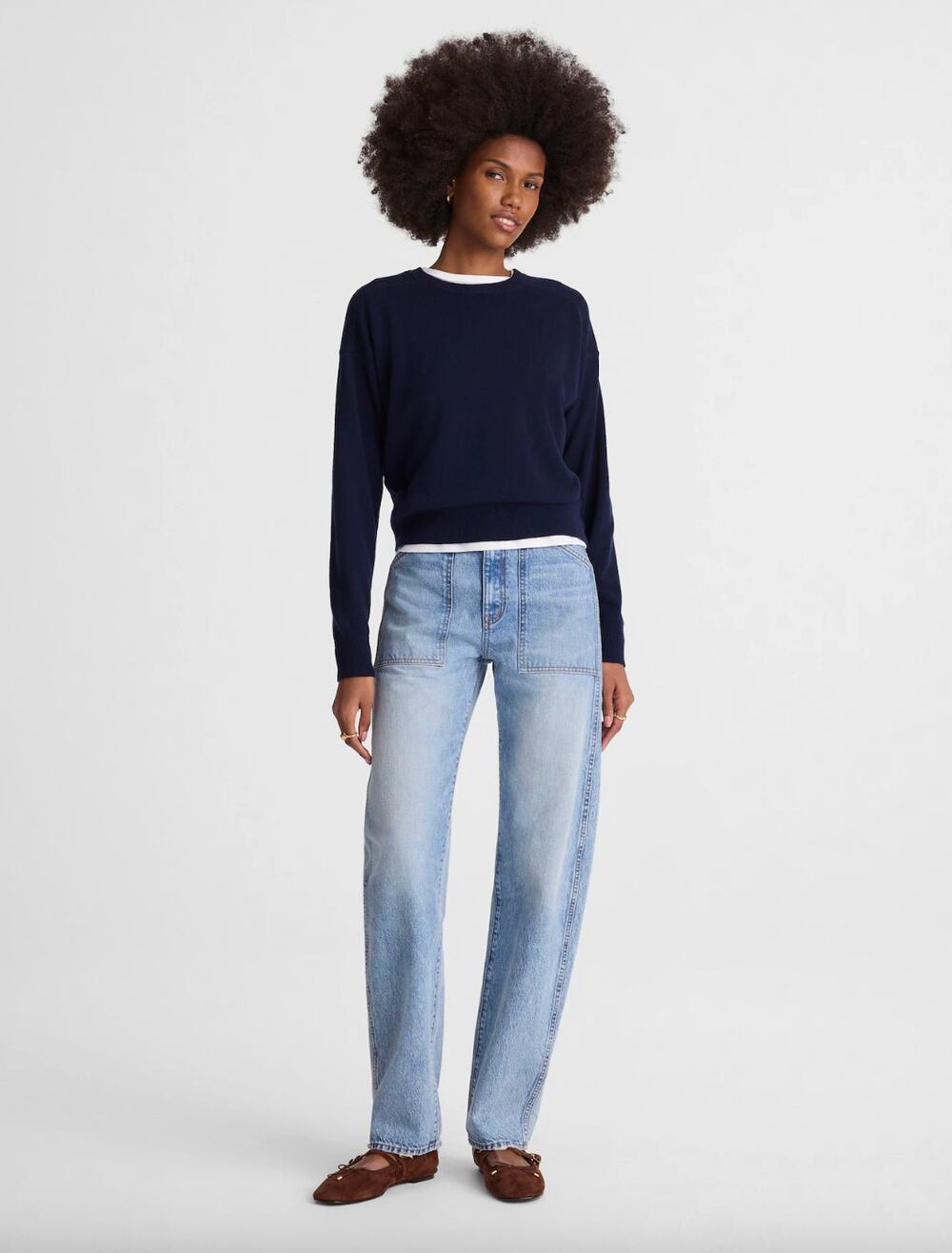 Madewell The Tall Balloon Jean Raebrook Wash Blue High Rise Rigid US 30T NWT